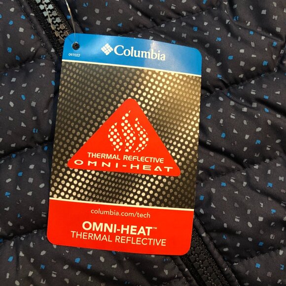 🆕Columbia Women's Powder Lite Hooded Jacket- XS- Dark Nocturnal Sparkler Print - Picture 4 of 5